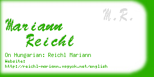 mariann reichl business card